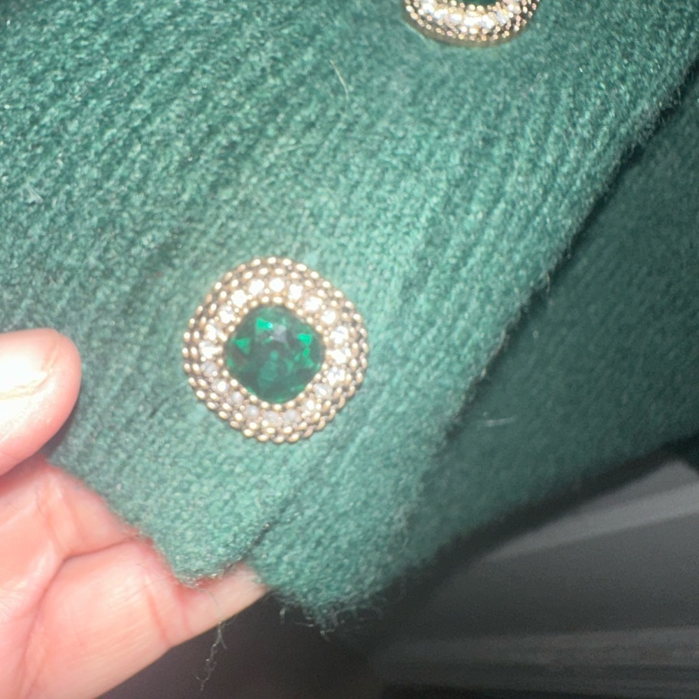 Monsoon Emerald Green V-Neck Sweater - Picture 7 of 7